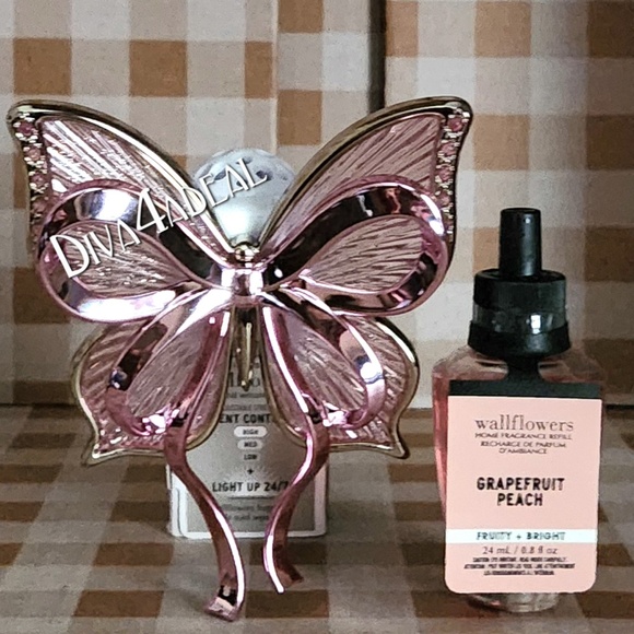 Bath & Body Works Other - Bath & Body Work BOWTERFLY Scent Control Nightlight Wallflower Plug + Refill 2PC